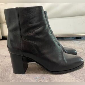 & Other Stories gold zip up Leather boots.